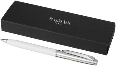 Шариковая ручка, цвет белый, серебряный - 10681802- Фото №2