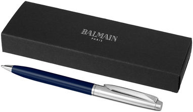 Шариковая ручка, цвет темно-синий, серебряный - 10681803- Фото №1