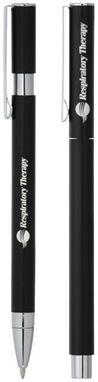 Подарочный набор ручек Oval, цвет сплошной черный - 10682100- Фото №3