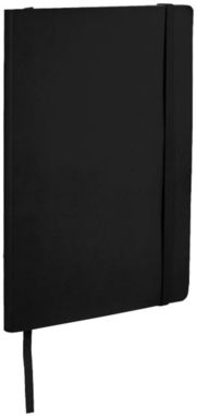 Классический блокнот с мягкой обложкой, цвет сплошной черный - 10683000- Фото №1