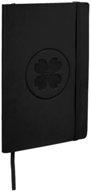 Классический блокнот с мягкой обложкой, цвет сплошной черный - 10683000- Фото №2