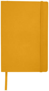 Классический блокнот с мягкой обложкой, цвет желтый - 10683006- Фото №4