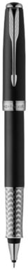 Ручка роллер Sonnet Expectations, цвет сплошной черный, серебряный - 10686300- Фото №3