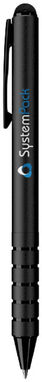 Кулькова ручка-стилус Fiber, колір суцільний чорний - 10686600- Фото №2