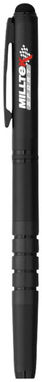 Ручка роллер Fiber со стилусом, цвет сплошной черный - 10686700- Фото №2