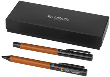 Набір ручок Woodgrain Duo, колір дерево - 10688300- Фото №2
