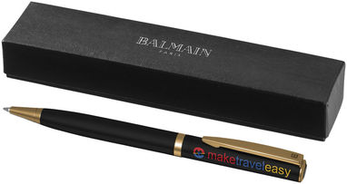 Шариковая лаковая ручка, цвет сплошной черный - 10688400- Фото №2