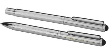 Набір ручок Alden Duo, колір срібний - 10688601- Фото №2