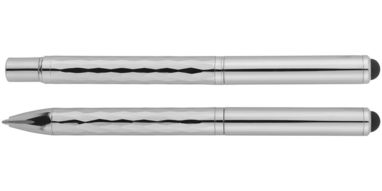 Набір ручок Alden Duo, колір срібний - 10688601- Фото №4