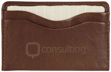 Кожаный чехол для карт, цвет коричневый - 10688900- Фото №3