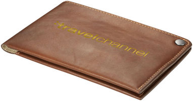 Бумажник из натуральной кожи, цвет коричневый - 10689000- Фото №4