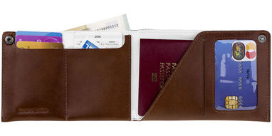 Бумажник из натуральной кожи, цвет коричневый - 10689000- Фото №7