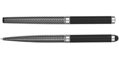 Набір ручок Empire Duo, колір срібний, чорний матовий - 10689900- Фото №5