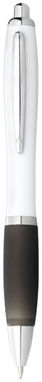 Кулькова ручка Nash, колір білий, суцільний чорний - 10690003- Фото №3