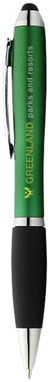 Шариковая ручка-стилус Nash, цвет зеленый, сплошной черный - 10690304- Фото №2