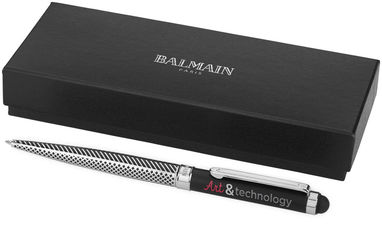 Шариковая ручка стилус Empire, цвет серебряный, сплошной черный - 10693000- Фото №2