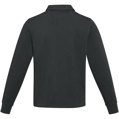 Органічна сорочка-поло Clyde унісекс, колір чорний  розмір 3XL - 38237906- Фото №3