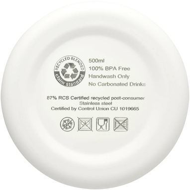 Spring мідна пляшка з вакуумною ізоляцією, сертифікована згідно RCS, 500 мл, колір білий - 10079801- Фото №7