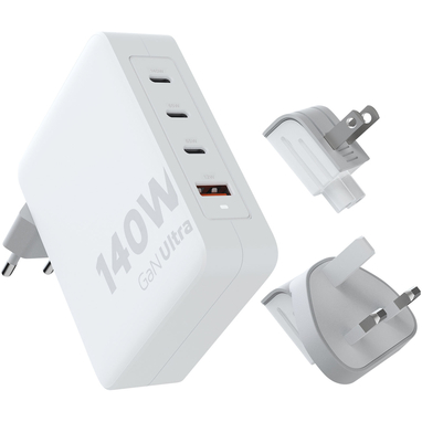 Xtorm XVC2140 GaN Ultra дорожное зарядное устройство мощностью 140 Вт с кабелем USB-C PD мощностью 240 Вт, цвет белый - 12439701- Фото №1 Xtorm XVC2140 GaN Ultra дорожное зарядное устройство мощностью 140 Вт с кабелем USB-C PD мощностью 240 Вт, цвет белый - 12439701- Фото №1