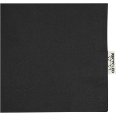 Madras эко- сумка из переработанного хлопка, плотностью 140 г/м², цвет сплошной черный - 12073390- Фото №6