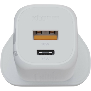 Xtorm XEC035 GaN² Ultra сетевое зарядное устройство мощностью 35 Вт, вилка стандарта Великобритании, цвет белый - 12440801- Фото №4