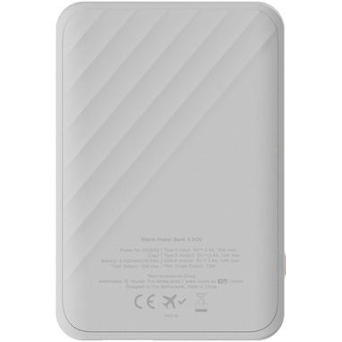 Xtorm Go2 портативное зарядное устройство с быстрой зарядкой, 12 Вт, 5000 мАч, цвет белый - 12440901- Фото №4