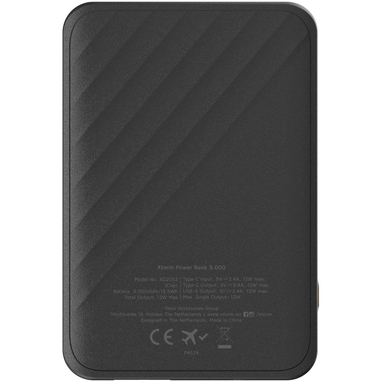 Xtorm Go2 портативное зарядное устройство с быстрой зарядкой, 12 Вт, 5000 мАч, цвет сплошной черный - 12440990- Фото №4