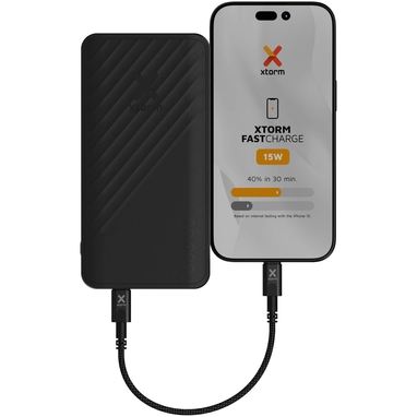 Xtorm XG220 Go2 портативное зарядное устройство с быстрой зарядкой, 15 Вт, 20 000 мАч, цвет сплошной черный - 12441290- Фото №5