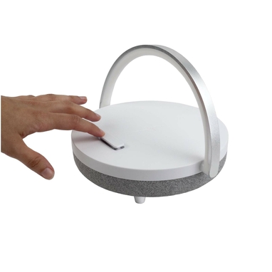 Prixton динамік Bluetooth® 4-в-1 потужністю 10 Вт зі світлодіодним підсвічуванням та базою для бездротової зарядки, колір білий - 2PA16001- Фото №3