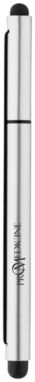 Шариковая ручка Stretch, цвет серебряный, сплошной черный - 10699400- Фото №2