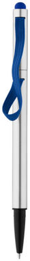 Шариковая ручка Stretch, цвет серебряный, ярко-синий - 10699401- Фото №1
