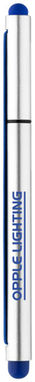 Кулькова ручка Stretch, колір срібний, яскраво-синій - 10699401- Фото №2