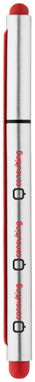 Шариковая ручка Stretch, цвет серебряный, красный - 10699402- Фото №2