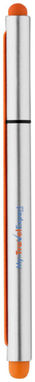Шариковая ручка Stretch, цвет серебряный, оранжевый - 10699404- Фото №2