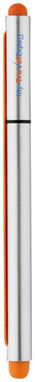 Кулькова ручка Stretch, колір срібний, оранжевий - 10699404- Фото №3
