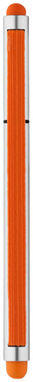 Кулькова ручка Stretch, колір срібний, оранжевий - 10699404- Фото №4