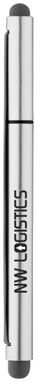 Шариковая ручка Stretch, цвет серебряный, темно-серый - 10699405- Фото №2
