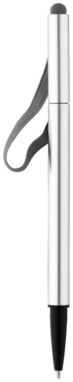 Кулькова ручка Stretch, колір срібний, темно-сірий - 10699405- Фото №4