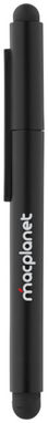 Кулькова ручка-стилус Gorey, колір чорний глянсовий, суцільний чорний - 10699500- Фото №2