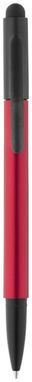 Кулькова ручка-стилус Gorey, колір червоний, суцільний чорний - 10699502- Фото №1