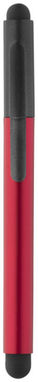 Кулькова ручка-стилус Gorey, колір червоний, суцільний чорний - 10699502- Фото №3