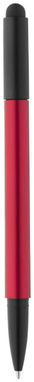 Кулькова ручка-стилус Gorey, колір червоний, суцільний чорний - 10699502- Фото №4