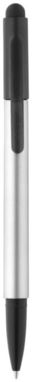 Кулькова ручка-стилус Gorey, колір срібний, суцільний чорний - 10699503- Фото №1