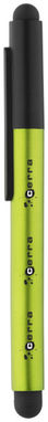 Кулькова ручка-стилус Gorey, колір лайм, суцільний чорний - 10699504- Фото №2