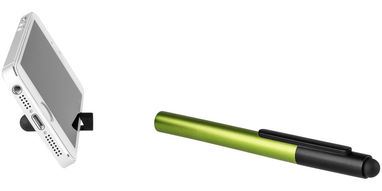Кулькова ручка-стилус Gorey, колір лайм, суцільний чорний - 10699504- Фото №6