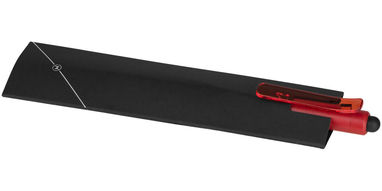 Шариковая ручка-стилус Tri Click Clip, цвет красный - 10700402- Фото №6