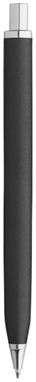 Кулькова ручка Evia з плоским корпусом, колір суцільний чорний - 10700700- Фото №4