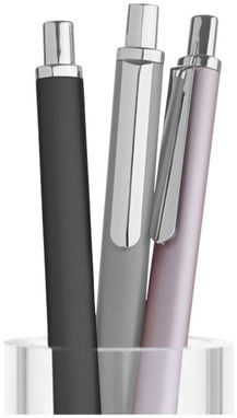 Шариковая ручка Evia с плоским корпусом, цвет сплошной черный - 10700700- Фото №5