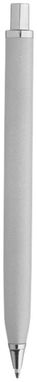 Кулькова ручка Evia з плоским корпусом, колір срібний - 10700701- Фото №4