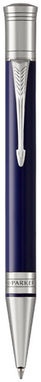 Ручка шариковая Duofold Premium , цвет синий, серебристый - 10700904- Фото №3